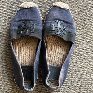 Tory Burch Espadrille Toppers Flat Loafers Slip-On Shoes Size 7